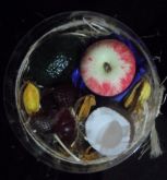 cesta de frutas redonda