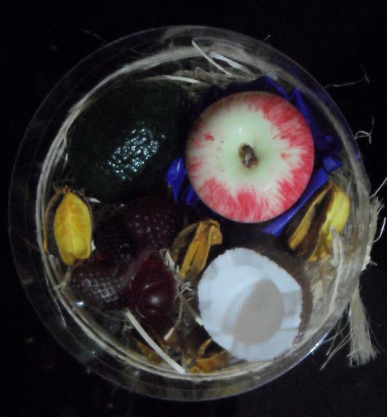 cesta de frutas redonda
